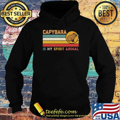 Capybara Is My Spirit Animal Capybaras lovers retro T-Shirt