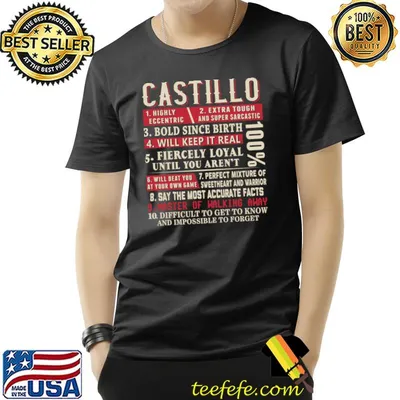Castillo Name Will keep It Real Fiercely Loyal Until Aren't Accurate Facts T-Shirt