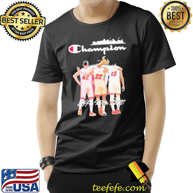 Champion Kevin Love Jimmy Butler And Bam Adebayo Miami Heat Signatures s Unisex Champion Kevin Love Jimmy Butler And Bam Adebayo Miami Heat Signatures s Unisex