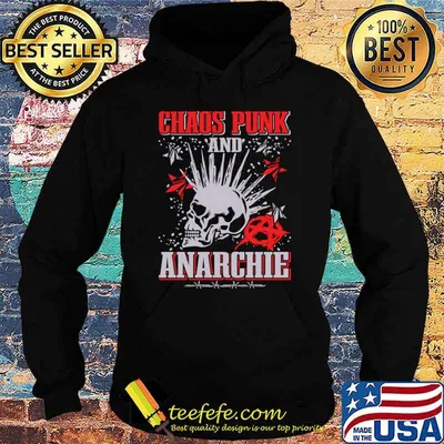 Chaos Punk And Anarchie Skull Stars Rock Pogo Anarchy T-Shirt
