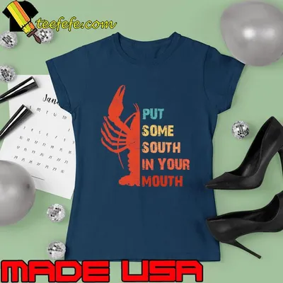 Crawfish Put Some South In Your Mouth Vintage T-Shirt