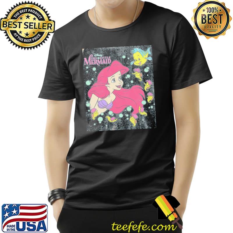 Disney The Little Mermaid Ariel Princess & Flounder Bubble shirt