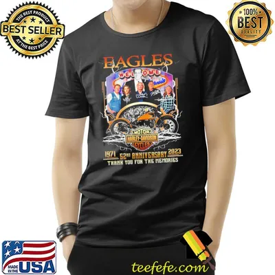 Eagles Harley davidson 52nd anniversary thank you memories signature shirt