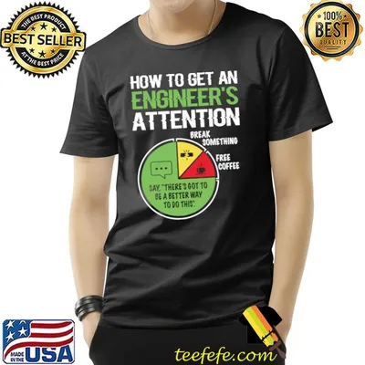 Engineer How To Get Engineers Attention Break Something Free Coffee T-Shirt