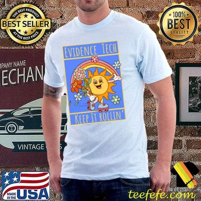 Evidence tech keep it rolling groovy disco 70s retro sunflower T-Shirt