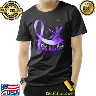 Faith Hope Love Headaches Awareness Dragonfly T-Shirt