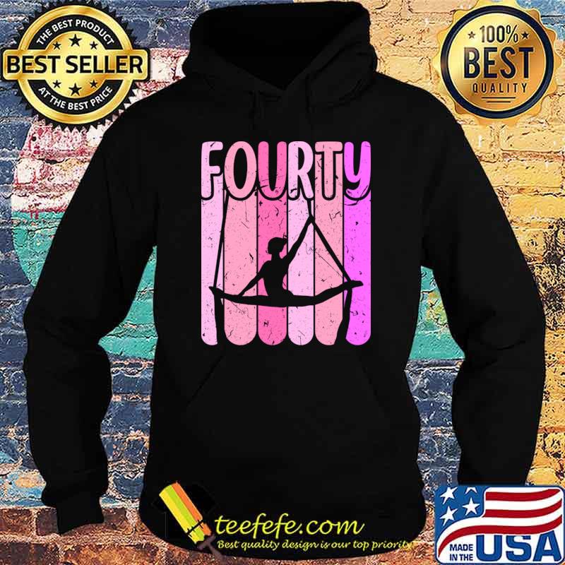 Fourty Aerialist 40th Birthday Aerial Silk Yoga Retro T-Shirt