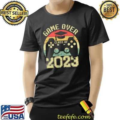Game Over Class Of 2023 Vintage Graduation T-Shirt