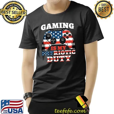 Gaming Is My Patriotic Duty Video Game Americam flag T-Shirt