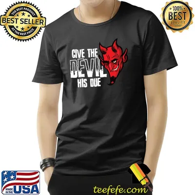 Give The Devil His Due Cartoon Devil Head v2 T-Shirt