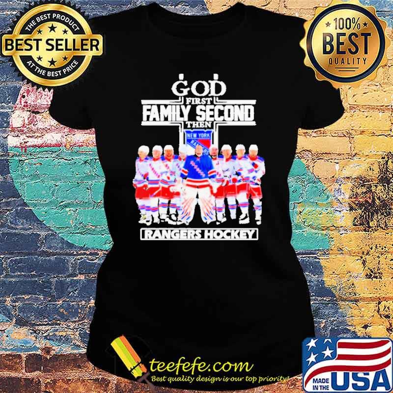 God first family second then new york rangers 2023 sport s Ladies tee God first family second then new york rangers 2023 sport s Ladies tee