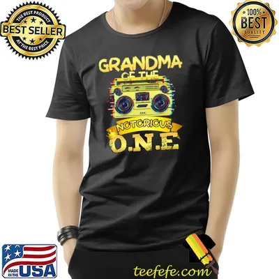 Grandma Of The Notorious One One Sweet Peach Peachy Birthday Party T-Shirt