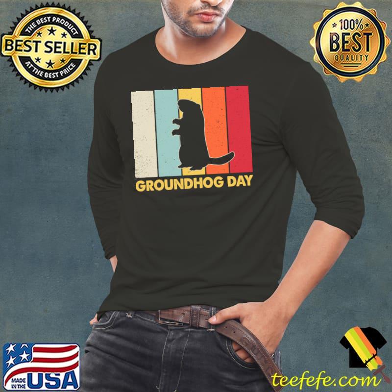 Groundhog Day Vintage T-Shirt Long Sleeve Tee Groundhog Day Vintage T-Shirt Long Sleeve Tee