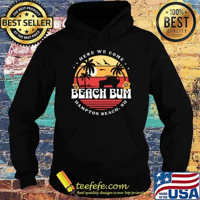 Here We Come Retro Hampton Beach Bum New Hampshire T-Shirt