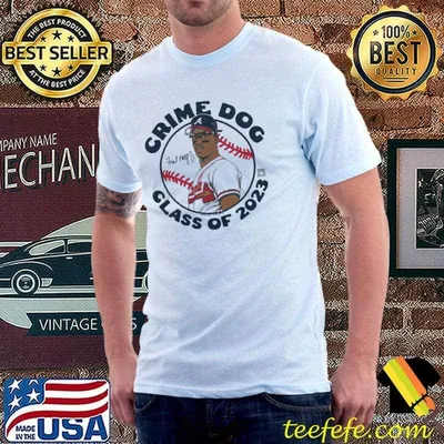 Homage Fred McGriff Class of 2023 Heather Grey Crime Dog shirt