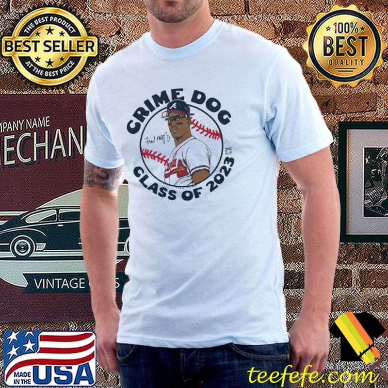 Homage Fred McGriff Class of 2023 Heather Grey Crime Dog shirt