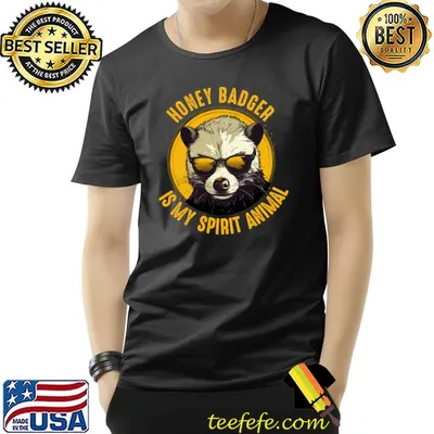 Honey Badger Is My Spirit Animal Sunglasses T-Shirt