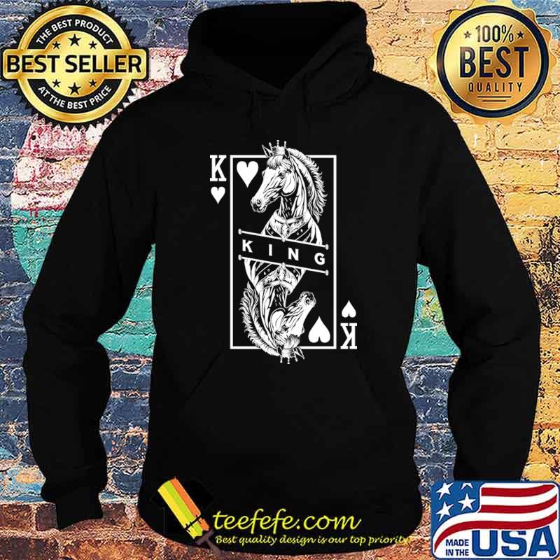 Horse Lover King Of Hearts Equestrian Equine Pop Art T-Shirt