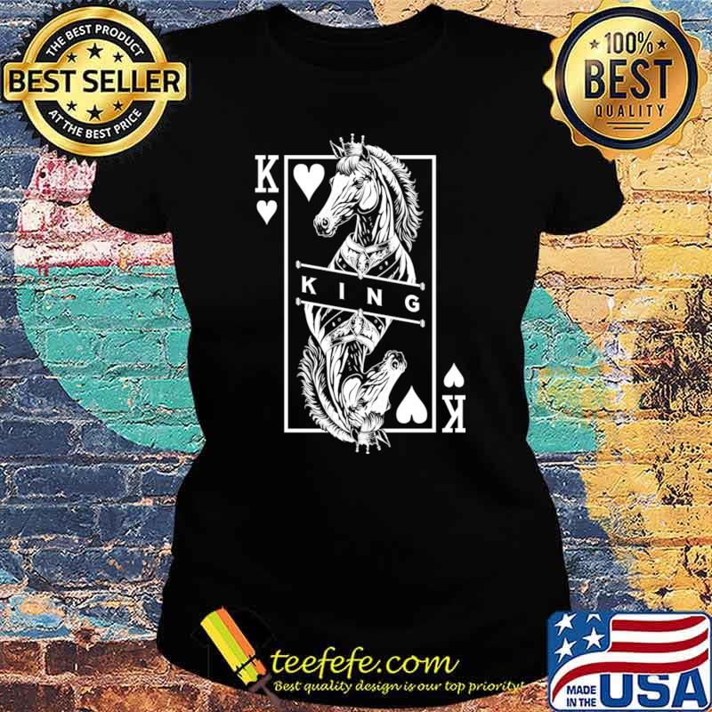Horse Lover King Of Hearts Equestrian Equine Pop Art T-Shirt Ladies tee Horse Lover King Of Hearts Equestrian Equine Pop Art T-Shirt Ladies tee