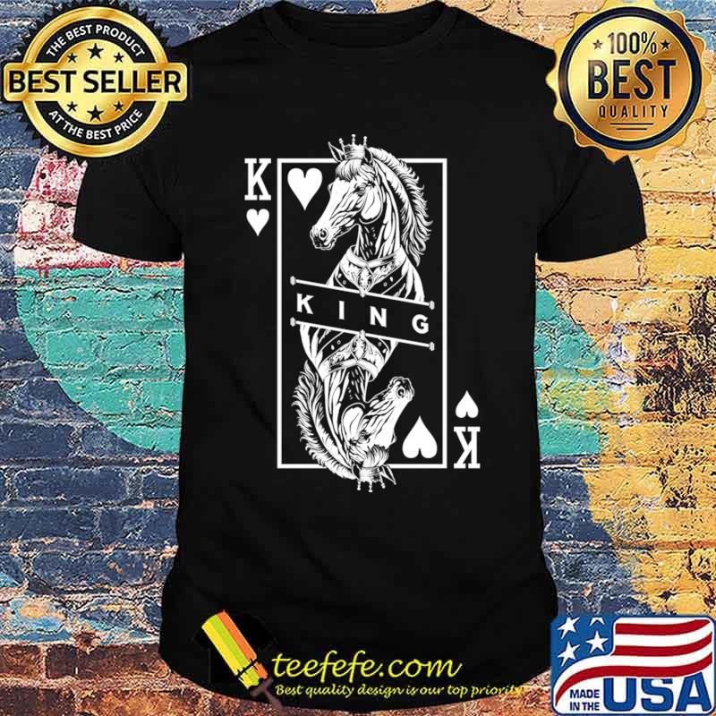 Horse Lover King Of Hearts Equestrian Equine Pop Art T-Shirt Unisex Horse Lover King Of Hearts Equestrian Equine Pop Art T-Shirt Unisex