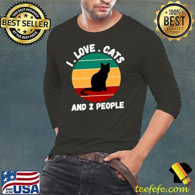 I love cats and two people vintage T-Shirt