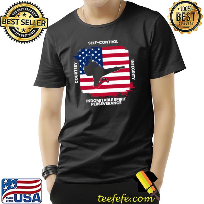 Indomitable spirit perseverance courtesy american flag taekwondo T-Shirt Unisex Indomitable spirit perseverance courtesy american flag taekwondo T-Shirt Unisex