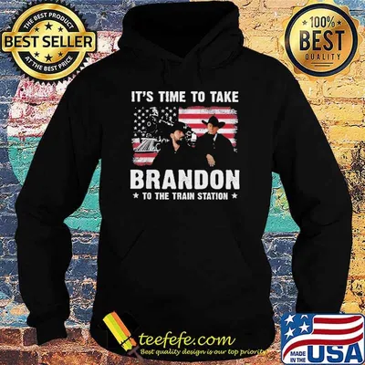 It's time to take Brandon to the train station America flag shirt