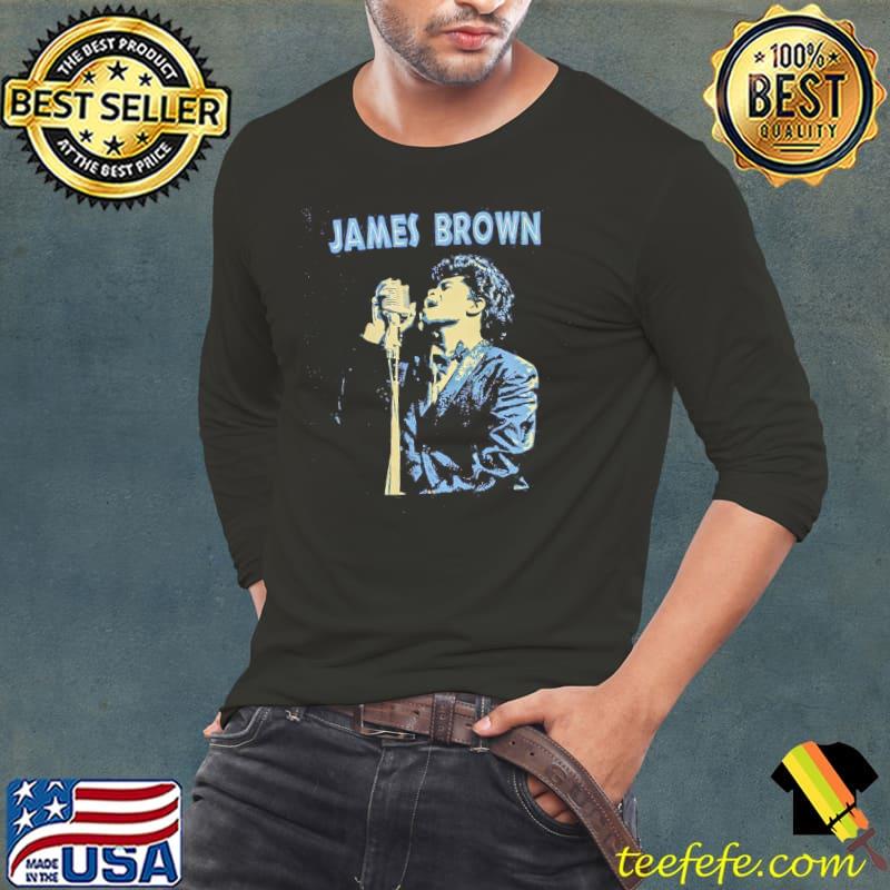 Jim Brown Holding Mic music s Long Sleeve Tee Jim Brown Holding Mic music s Long Sleeve Tee