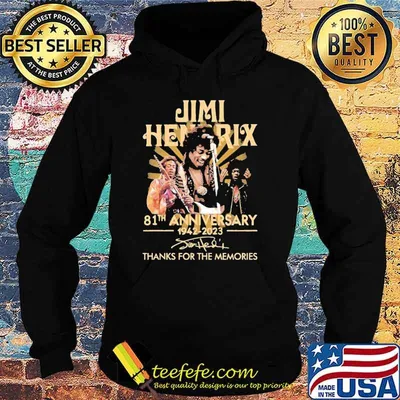 Jimi HenRrix 81th annviersary 1942-2023 thanks for the memories signature shirt