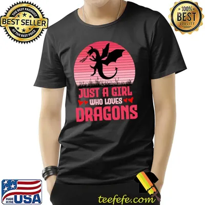 Just a girl who loves dragons hearts vintage T-Shirt