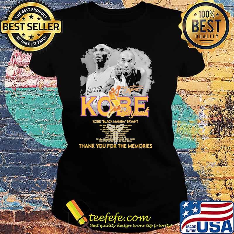 Kobe Bryant black mamba thank you for the memories signature s Ladies tee Kobe Bryant black mamba thank you for the memories signature s Ladies tee