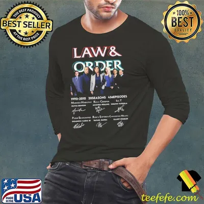 Law and order 20 seasons 456 episodes signature shirt