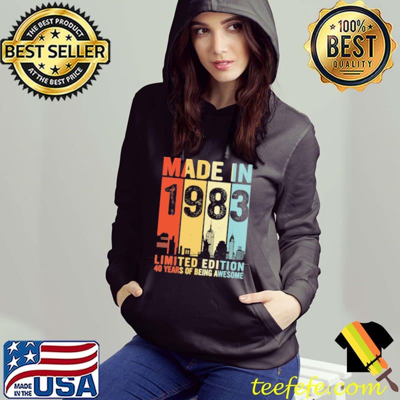 Made in 1983 limited edition 40 years of being awesome vintage s Hoodie Made in 1983 limited edition 40 years of being awesome vintage s Hoodie