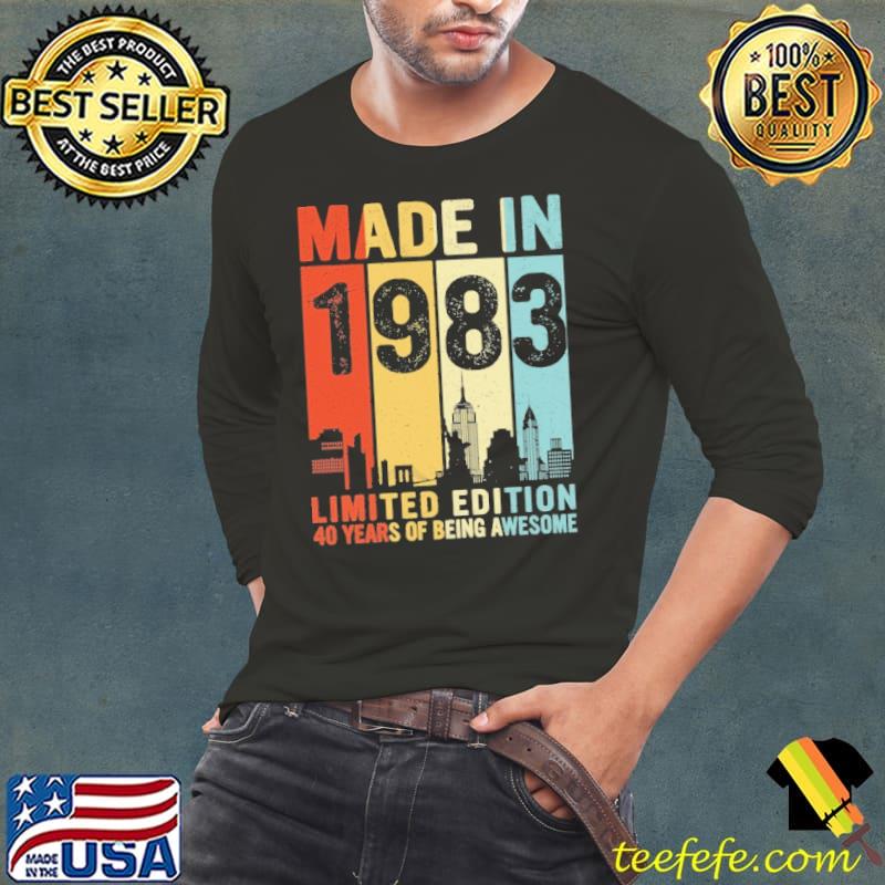 Made in 1983 limited edition 40 years of being awesome vintage s Long Sleeve Tee Made in 1983 limited edition 40 years of being awesome vintage s Long Sleeve Tee