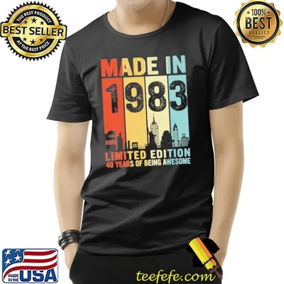 Made in 1983 limited edition 40 years of being awesome vintage shirt
