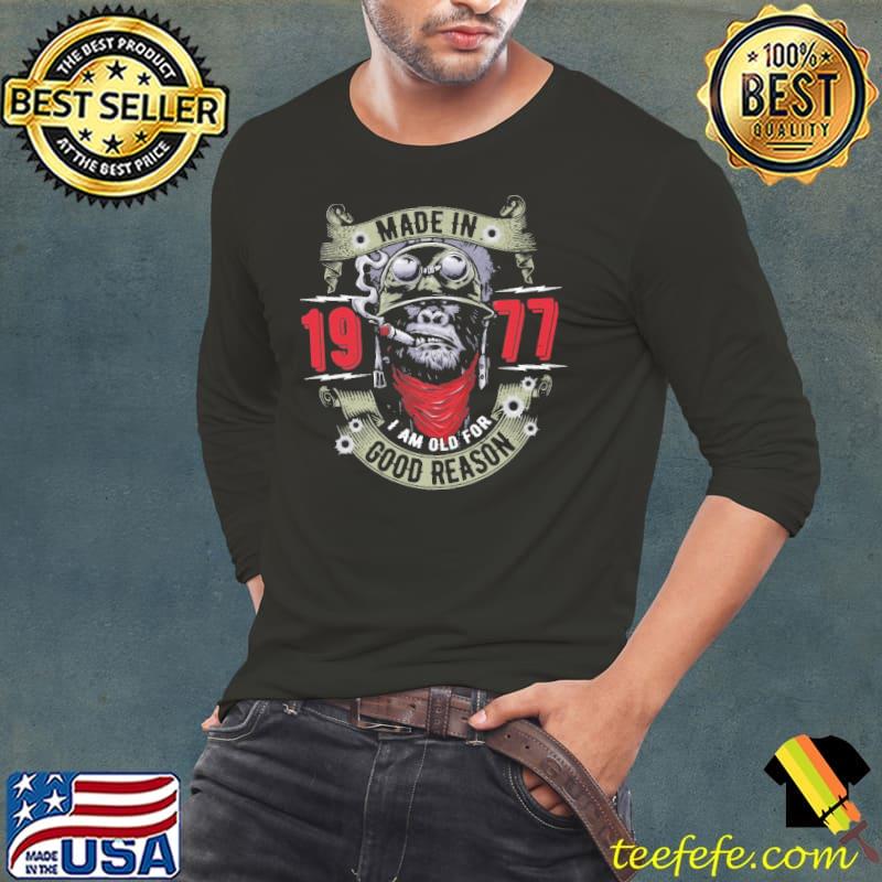 Made In 4780 1977 I Am Old For Good Bigfoot shirtReason Long Sleeve Tee Made In 4780 1977 I Am Old For Good Bigfoot shirtReason Long Sleeve Tee