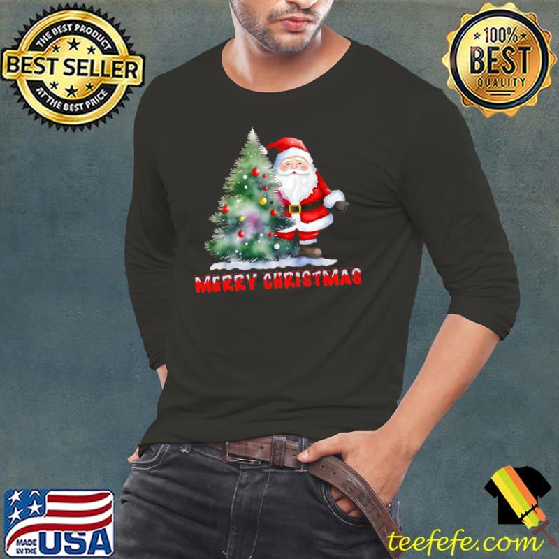 Merry christmas santa clause tree xmas T-Shirt Long Sleeve Tee Merry christmas santa clause tree xmas T-Shirt Long Sleeve Tee