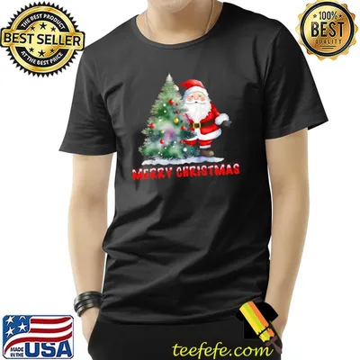 Merry christmas santa clause tree xmas T-Shirt