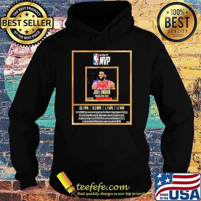 NBA MVP Joel Embiid Philadelphia 76ers sport shirt
