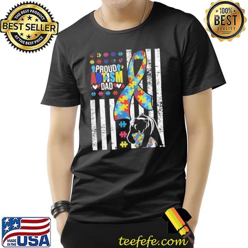 Proud Autism Dad American Flag Autism Awareness Shirt Unisex Proud Autism Dad American Flag Autism Awareness Shirt Unisex