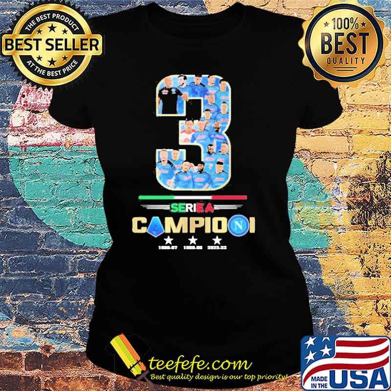 S.S.C Napoli Serie A 3x Campioni 1987 1990 2023 sport s Ladies tee S.S.C Napoli Serie A 3x Campioni 1987 1990 2023 sport s Ladies tee