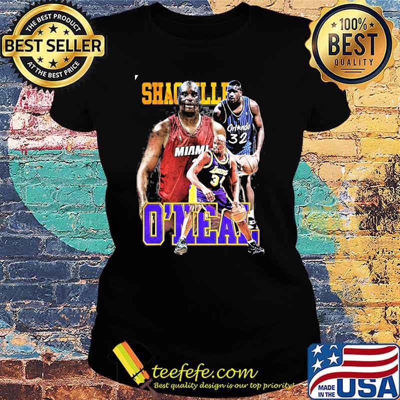Shaquille Shaq O'Neal 90s Vintage Bootleg Distressed Los Angeles Basketball MVP Player Shirt Ladies tee Shaquille Shaq O'Neal 90s Vintage Bootleg Distressed Los Angeles Basketball MVP Player Shirt Ladies tee