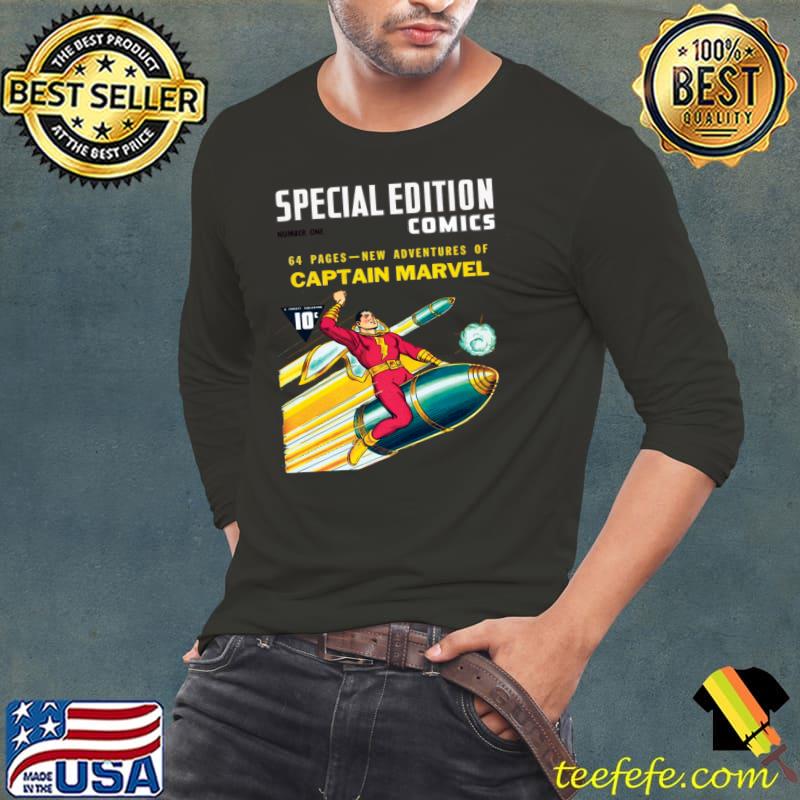 Special Edition Comics Adventures Of Captain Marvel Super Hero T-Shirt Special Edition Comics Adventures Of Captain Marvel Super Hero T-Shirt
