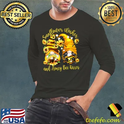 Sunflower Wishes And Honey Bee Kisses With Gnome T-Shirt