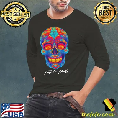 Tequila skull sugar colors shirt