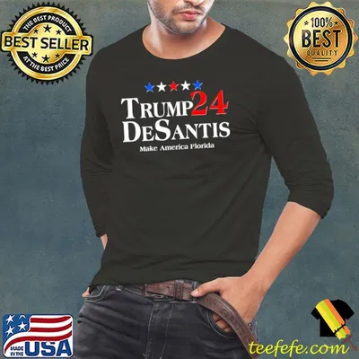 Trump DeSantis 2024 Make America Florida Election Logo star shirt