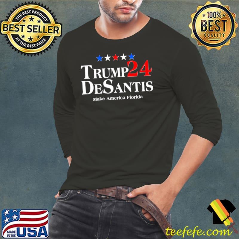 Trump DeSantis 2024 Make America Florida Election Logo star shirt