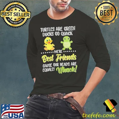 Turtles Are Green Ducks Go Quack Best Friends shirt