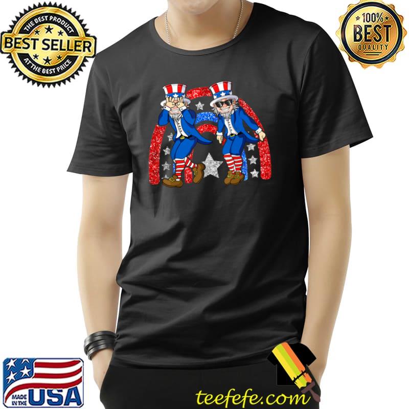 Uncle Sam Griddy Dance USA American Flag Rainbow 4th of July T-Shirt Uncle Sam Griddy Dance USA American Flag Rainbow 4th of July T-Shirt
