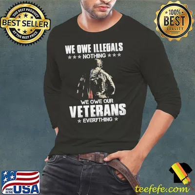 We Owe Illegals Nothing We Owe Our Veterans Star shirt